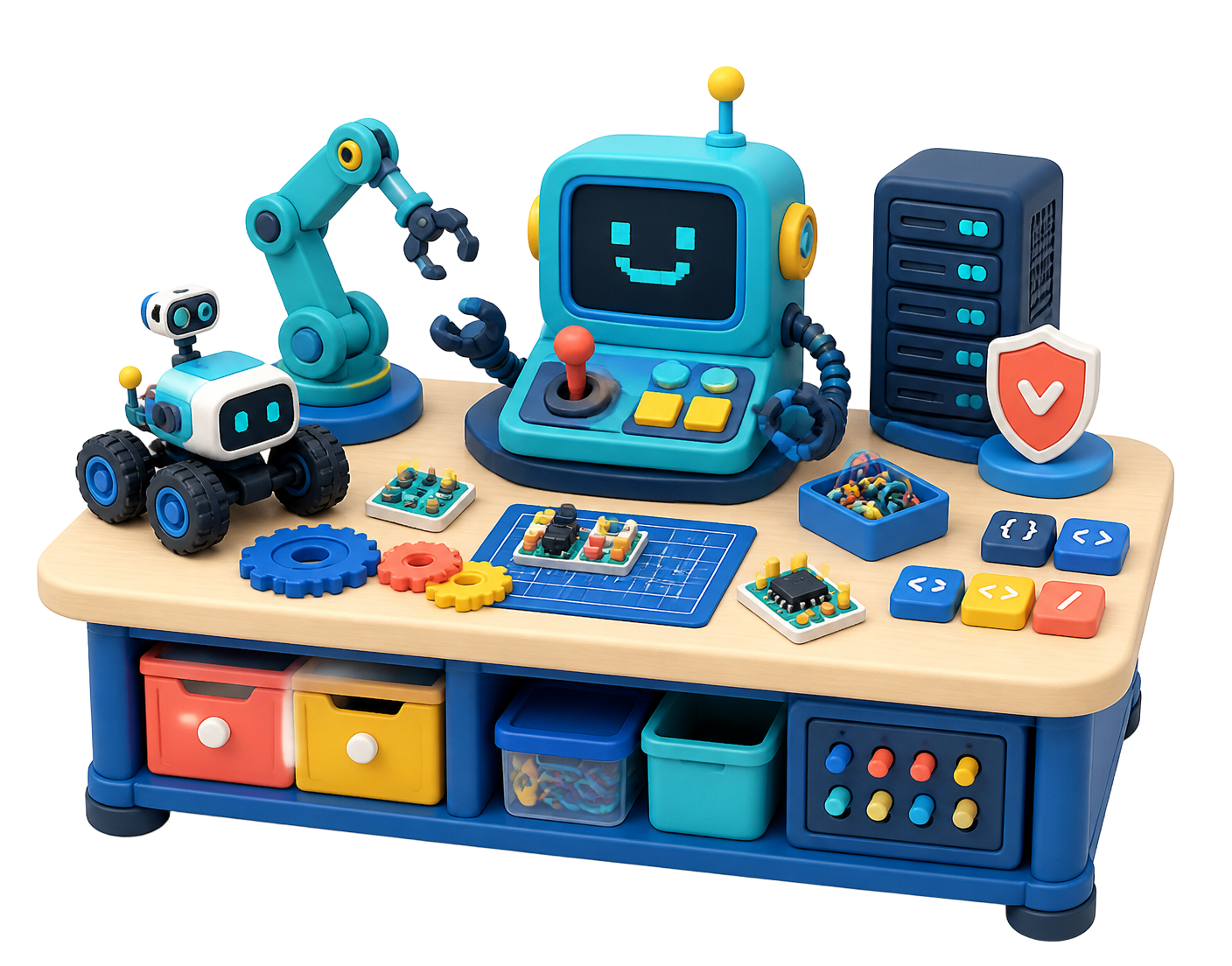 Veyn Labs robot and technology invention workbench